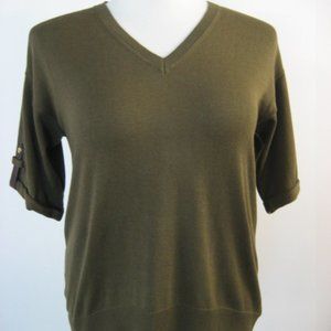 MICHAEL KORS Stretch Croshet Hi Lo Top Plus 2X